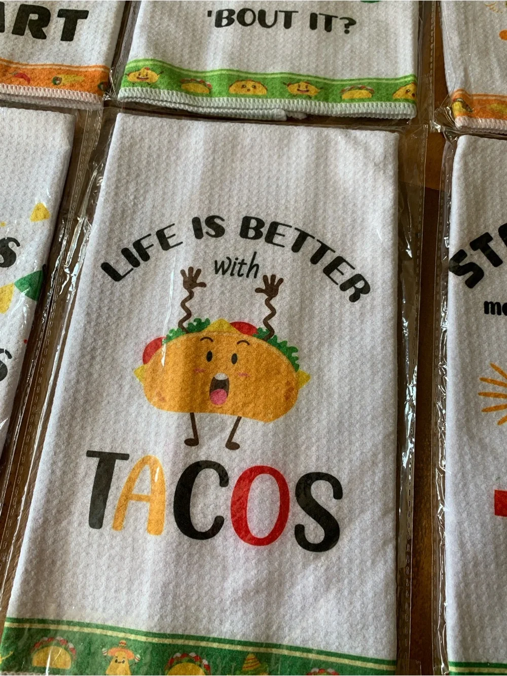 Cute Taco-Print Kitchen Towel Set